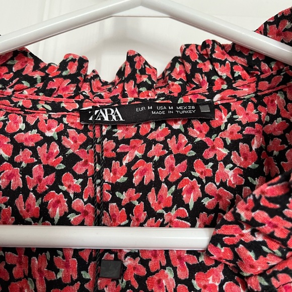 Zara Button Down Ruffle Babydoll Dress - Picture 3 of 6